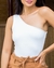 Body Feminino Um Ombro Só Poliamida Cor Lisa 001