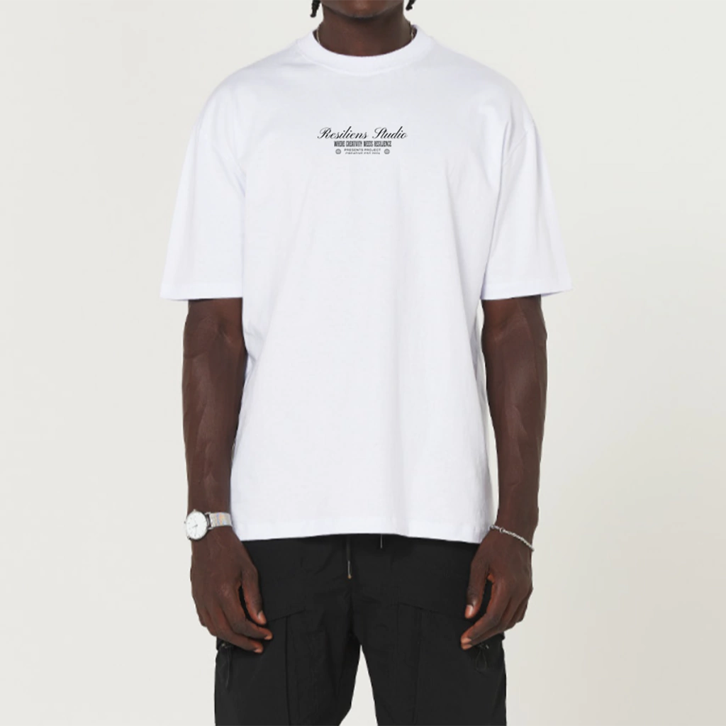 Camiseta Streetwear Resiliens Studios Branca