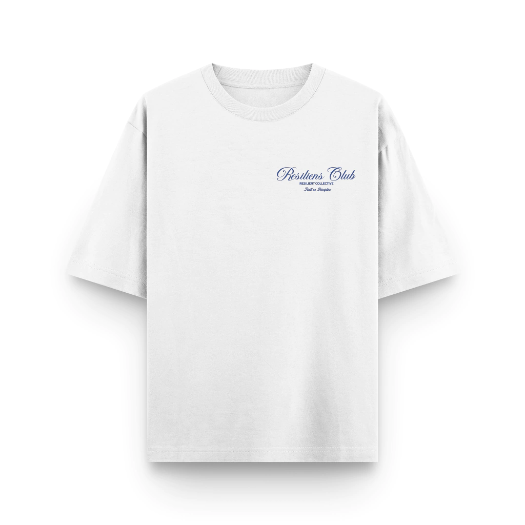 Camiseta Oversized Resiliens Built on Discipline Branca
