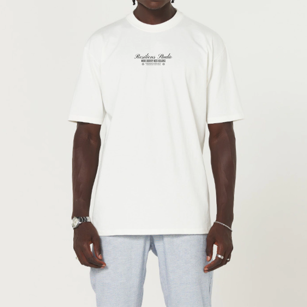 Camiseta Streetwear Resiliens Studios Off White