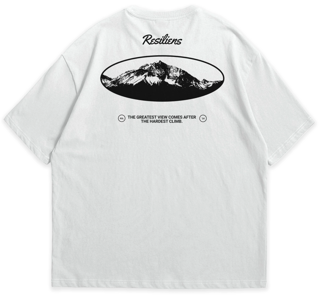 Camiseta Oversized Mountain Branco