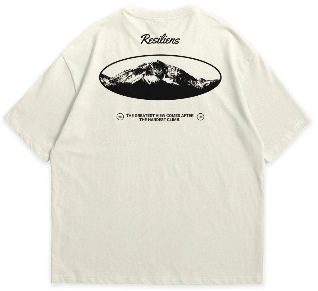 Camiseta Oversized Mountain Off White
