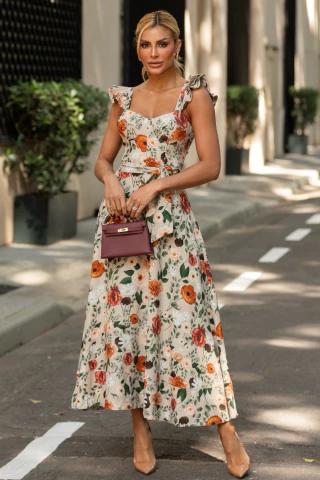 Vestido Midi Floral 2855 - comprar online