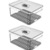 Kit 2pc Organizador de Geladeira com Bandeja Clear Fresh OU