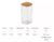 Pote Hermético Organizador Mantimento Bambu Natural 0,34l - Aspen Decor