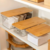 Organizador Clear 3l Tampa De Bambu Armário Cozinha