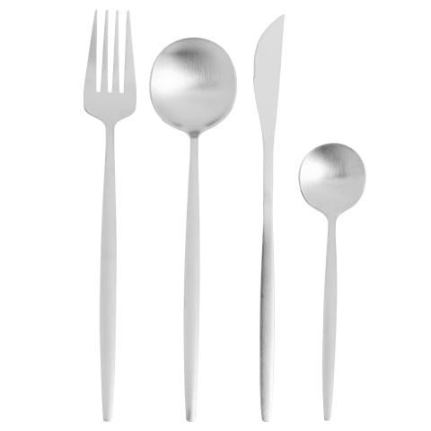 Faqueiro Ópera Lyor Aço 16 Peças Talheres Minimalistas Prata