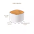 Kit 2 Potes Hermético Para Mantimentos Tampa Bambu 0,45l