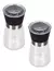 Kit 2 Moedor De Tempero Vidro Com tampa Preta 170ml