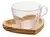 Cj 6 Xicaras Cha Chocolate Quente Pires Madeira Teca Coração - comprar online