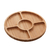 Petisqueira C/ 5 Divisórias De Bambu Round 25x25x1,6cm