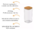 Pote Hermético Organizador Mantimento Bambu Natural 0,34l - loja online