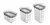Kit 3 Potes Herméticos Block Retangulares Porta Mantimentos - Aspen Decor