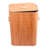 Cesto para Lavanderia de Bambu com Tampa Natural 40x30x57cm - Aspen Decor