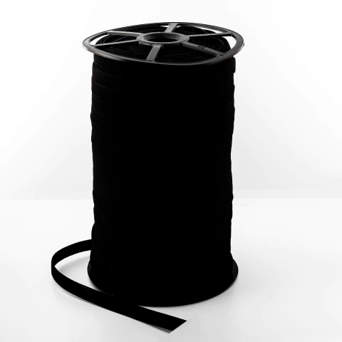 ELÁSTICO DE EMBUTIR ZANOTTI JARAGUÁ 7mm PRETO C/100M- J08P