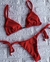 Biquíni vermelho intenso lacinho
