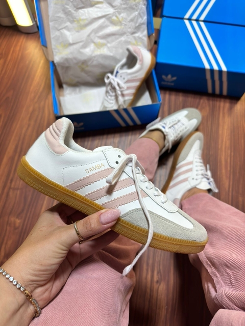 Samba - branco e rosa bebê