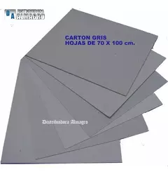 Cartón gris nacional N° 8 (3 mm. c/hoja de 50x70 cm.) - comprar online