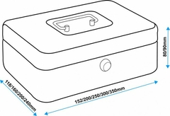 Cofre porta valores de seguridad V3 (300 x 240 x 90 mm) en internet