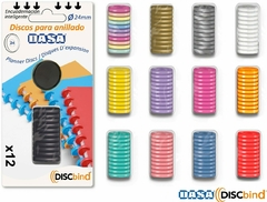 Discos de expansion 15mm (Color, Para 50 Hojas) Pack x 12u - Distribuidora Almagro, artículos de encuadernación