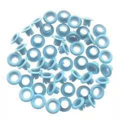 OJALILLOS DE ALUMINIO EYELET X 50 UNIDADES CELESTE PASTEL