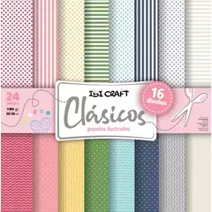 IBICRAFT PAPEL P/SCRAP 30*30cm 160grs 24Hjs CLASIC SKU: 600820