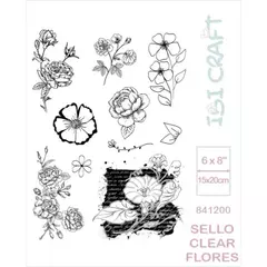 SELLO SILICONADO CRISTAL 6X8" FLORES SKU: 841200 - Distribuidora Almagro, artículos de encuadernación