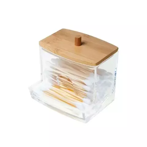 Organizador Hisopos Tapa Bambu