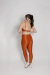 Calça Legging Laiz com Bolso Bronze Canelado - loja online