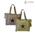 Bolso Mediano Canteo Lona Estampada Estrella 27523