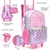 Mochila Escolar Con Carro 18 Pulgadas Skora Alma Matelasse Rosa con LLavero Art. 37611 - comprar online