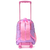 Mochila Escolar con Carro 16 Pulgadas Rainbow Hearts con Llavero Art. 37624 - Maple