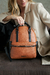 Mochila Dama Cuero Sintetico Combinada Barbara Bags Art. BB072 - Maple