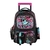 Mochila Footy Con Carro 18 Pulgadas Multibolsillo Metalizada
