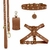 Lolla Dog Kit - Personalized Leather Collar, Poop Bag, Harness & Leash - Âme Acessórios Pet