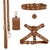 Image of Lolla Dog Kit - Personalized Leather Collar, Poop Bag, Harness & Leash