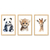 SET DE CUADROS PERSONALIZADOS X3 PANDA, LEOPARDO, JIRAFA - comprar online