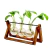 Vaso De Vidro Bulbo Plantador Com Suporte De Madeira 74301