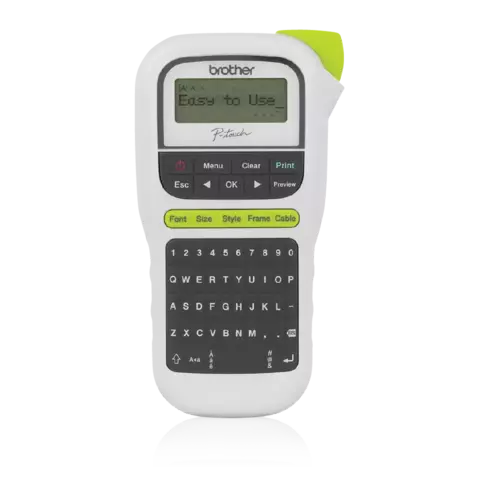 ROTULADORA BROTHER ELECTRONICA PTH110, TECLADO QWERTY, 3 FUENTES, 14 ENCUADRES Y MAS DE 250 SÍMBOLOS