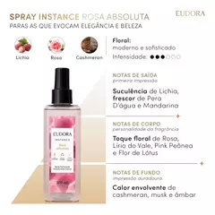 Spray Perfumado Desodorante Colônia Instance Rosa Absoluta 200ml - comprar online