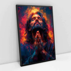 Quadro Decorativo Jesus Colorido - comprar online