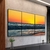 Trio de Quadros Decorativos Mar Por do Sol