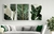 Trio de Quadros Folha Verde e Dourado e Bananeira - comprar online