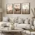 Trio de Quadros Flores Bege - comprar online