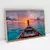 Quadro Decorativo Barco Pôr do Sol Mar - Quadros Fsa