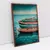 Quadro Decorativo Barcos Coloridos Mar Azul - loja online