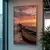 Quadro Decorativo Barcos Praia Pôr do Sol
