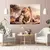 Quadro decorativo com um leão e seu filhote em um ambiente natural, ideal para decorar salas e quartos.