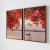 Dois Quadros - Folhas Vermelhas de Outono - Quadros Fsa