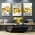 Trio de Quadros Dourado Cinza e Bege - comprar online